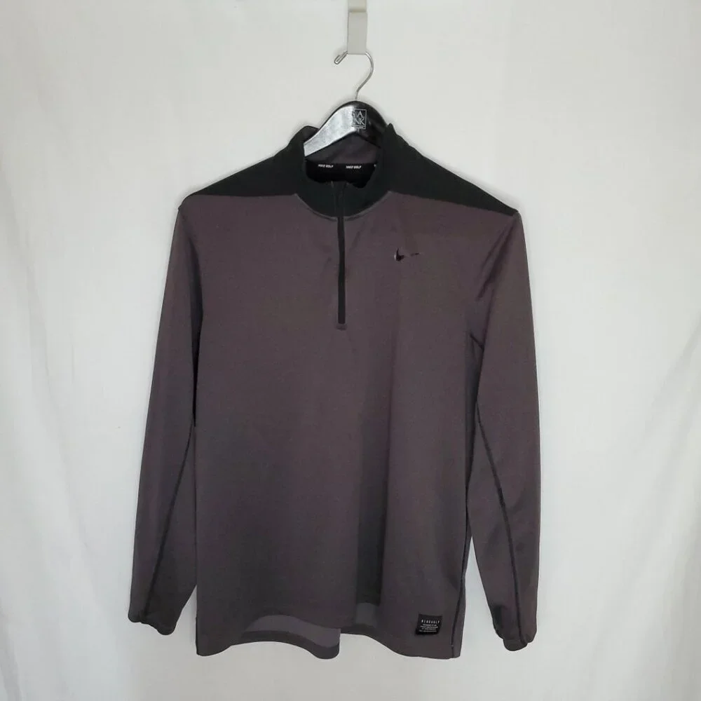 Nike Golf Jacket Mens Gray Dri Fit Half Zip Core Pullover 1/2 Performance XL